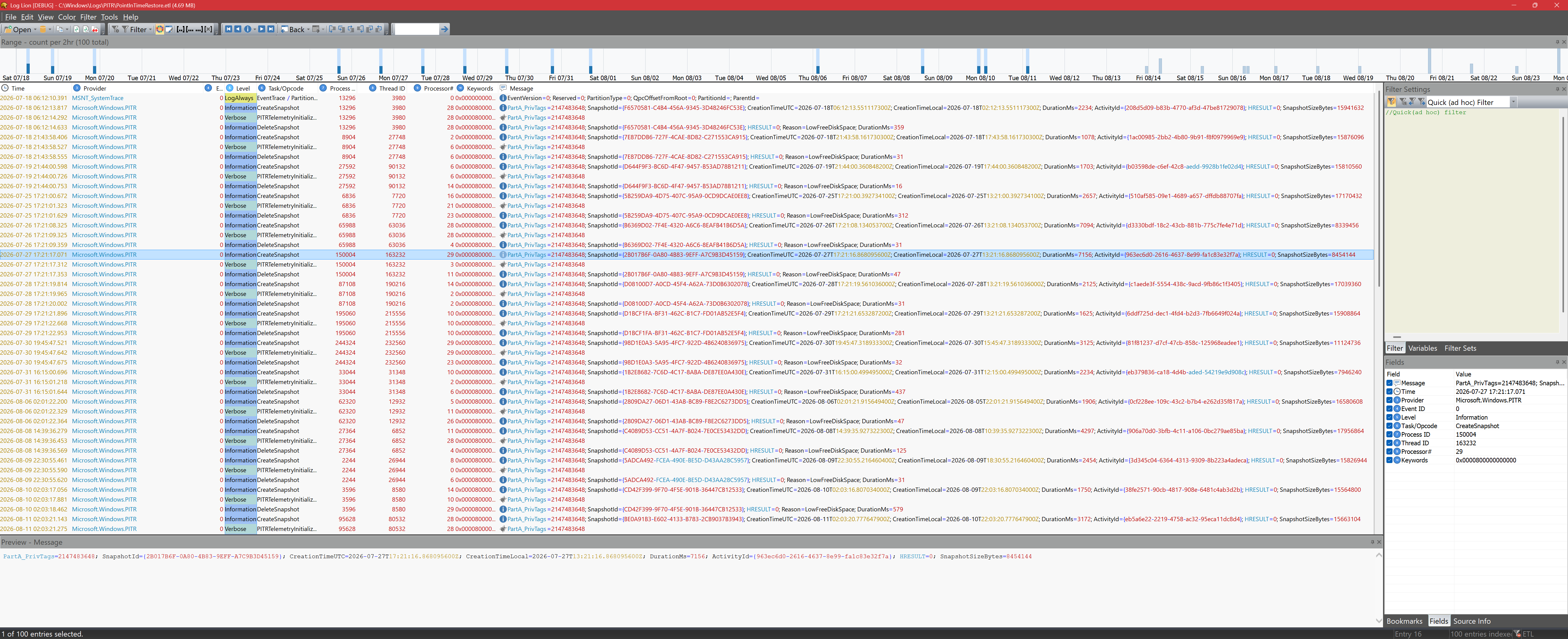 Windows Event Trace Log (ETL)